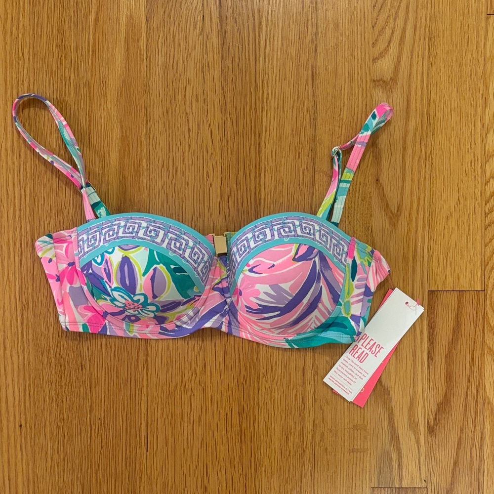 Lilly Pulitzer It was all a Dream Two Piece Swim Bikini Top size 6 - Levon Top